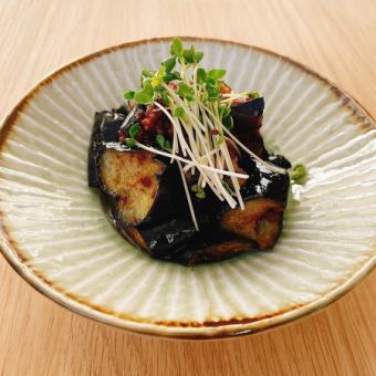 Fried eggplant pickled in Hatcho miso