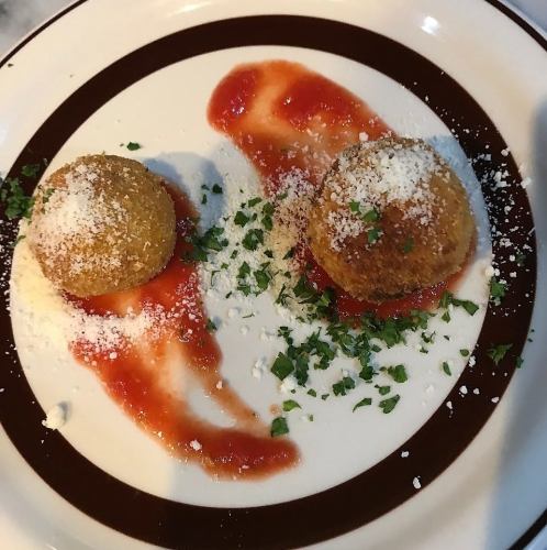 ミートソースとさつま芋のライスコロッケ