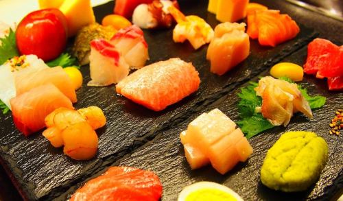 Sushi tartine (colorful hand roll)