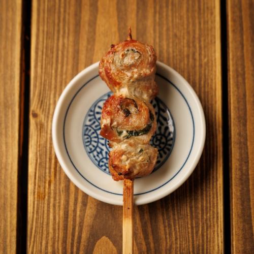 Meat wrapped in shiso