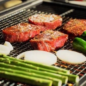 [Plan A] Enjoy BBQ at a reasonable price ♪ 8 dishes total 4000 yen (tax included)