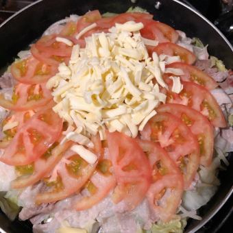 Steamed black pork, tomato and cheese shabu-shabu <for one person>