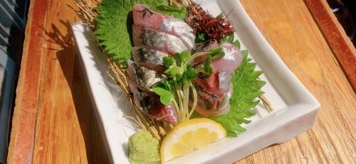 Horse mackerel sashimi