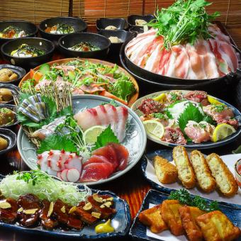 [Limited Time Offer] Year-end Party Course with Steamed Shabu-Shabu Sashimi Served ☆ 2-Hour Premium All-You-Can-Drink 10-item Special Cash Price of 5,000 Yen (Tax Included)