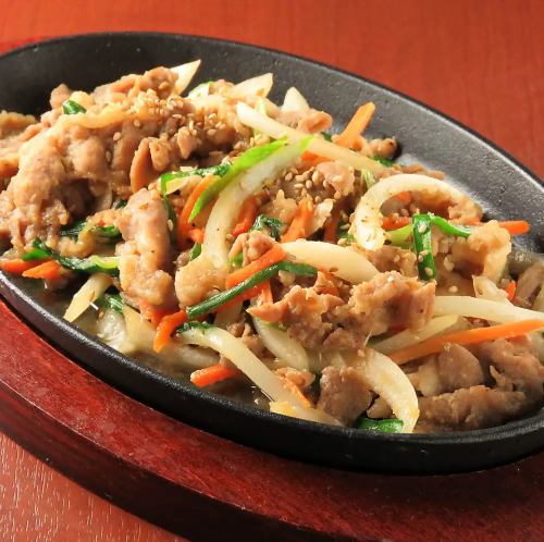 鉄板豚プルコギ炒め