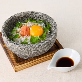 しらすと明太子の石焼飯