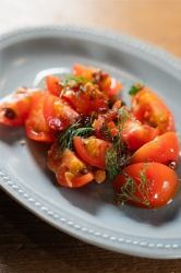 marinated ripe tomatoes