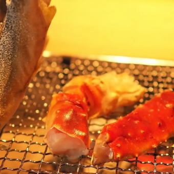奏苑(そうえん)コース　お肉と海鮮を充実　焼たらば蟹と鰻白焼き　黒毛和牛のコース