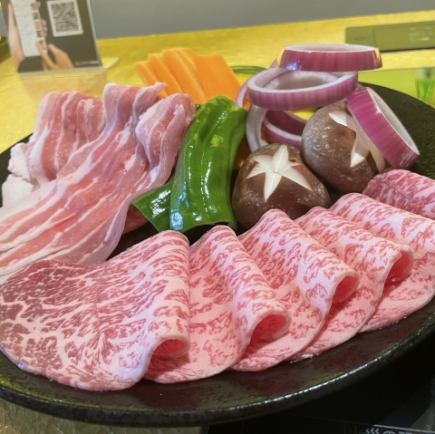 【焼きしゃぶコース】宮崎牛の焼きしゃぶ含む全9品☆至福のひとときをご提供◎