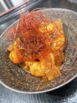 海老と茄子のチリソース炒め