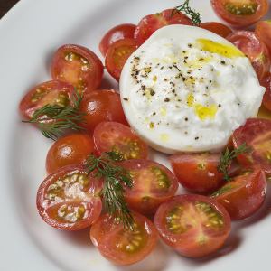 Burrata cheese caprese