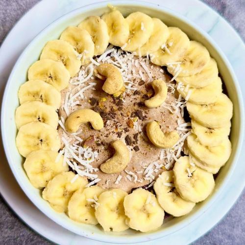 Chocolate banana acai bowl