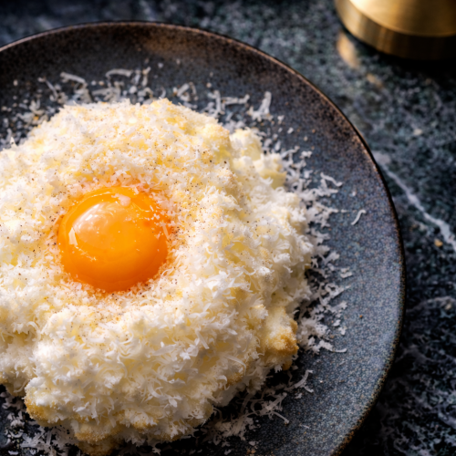 Fluffy omelette in Bolognese