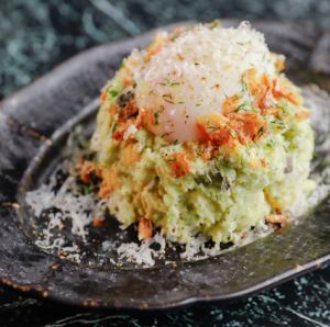 Genovese potato salad with soft-boiled egg