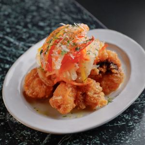 Crispy fried octopus with Italian nanban marinade