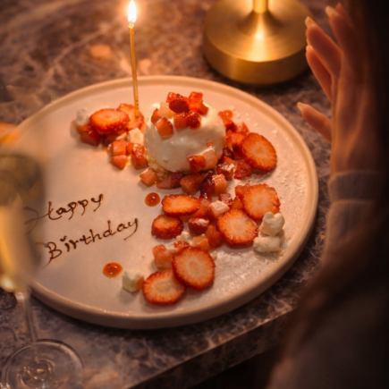 特別な日に最適なプレート付きアニバーサリーコース≪CasualAnniversaryCourse≫4500yen