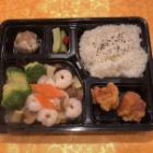 Stir-fried Gomoku shrimp lunch box