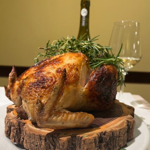 Our specialty! Roasted baby chicken