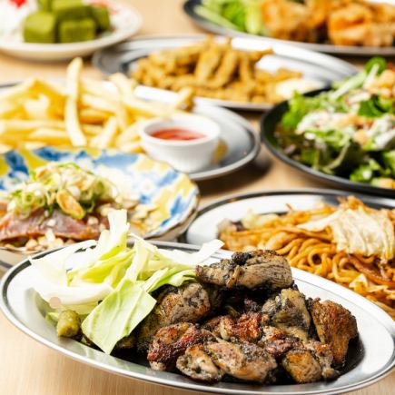 魚好きも唸る●本物の味を堪能！カツオや鶏もも黒炙り焼きメイン◆肉魚コース4499⇒