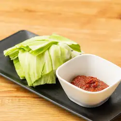 にんにく味噌キャベツ/枝豆/白菜と胡瓜の浅漬け