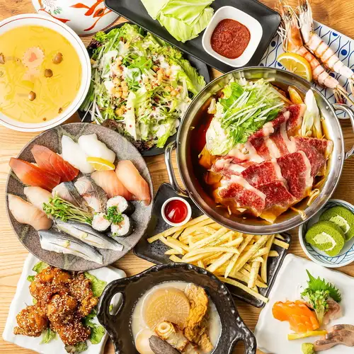 本格寿司も海鮮も全部食べ放題！多彩なコースで大満足◎贅沢食べ飲み放題プラン2500円～♪