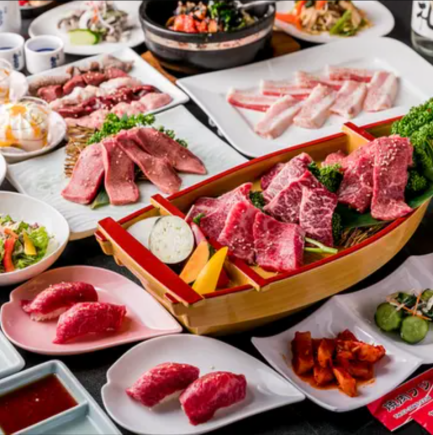 【2時間飲み放題付】宴会にお勧め「黒毛和牛上撰 KWJコース」10,200円