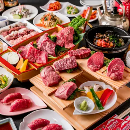 【お食事のみ】ブ厚いお肉＆黒毛和牛「ブ厚いフジ特選BFJコース」10000円