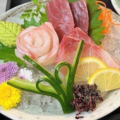 Today's fish three-point sashimi