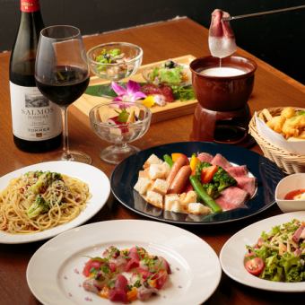 [Cheese fondue course ★ 2 hours all-you-can-drink included] 7 dishes total 5100 yen (tax included)