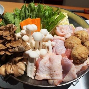 ☆冬・春限定☆忘年会にお薦め!【鶏の水炊き鍋コース★2時間飲み放題付】  5800円（税込）