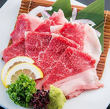 Grilled beef corn sashimi