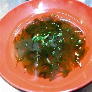 Blue seaweed soup / Asari miso soup / Fresh fish red soup