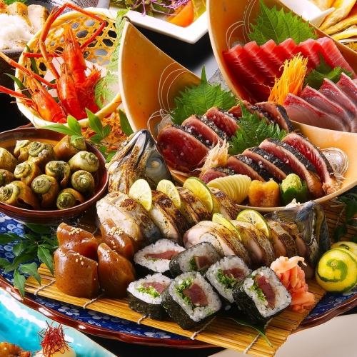 ≪県外の方のおもてなしにダントツ人気No.1≫鰹のタタキ入り[思い出花街道コース]5500円※日～木500円オフ