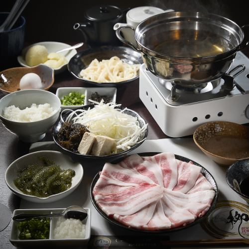 Agu猪五花肉和里脊套餐 5,500日元（含税）