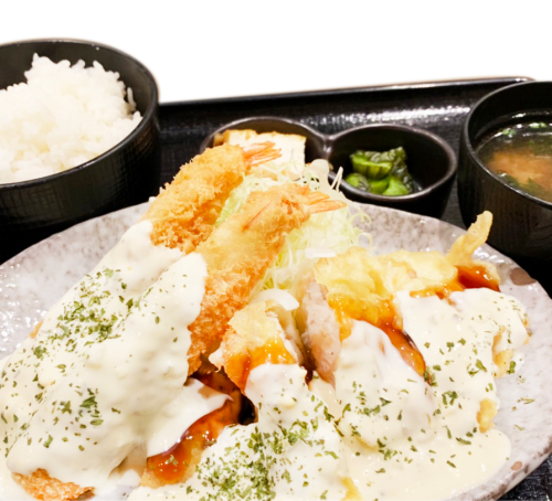 チキン南蛮＆海老フライ定食
