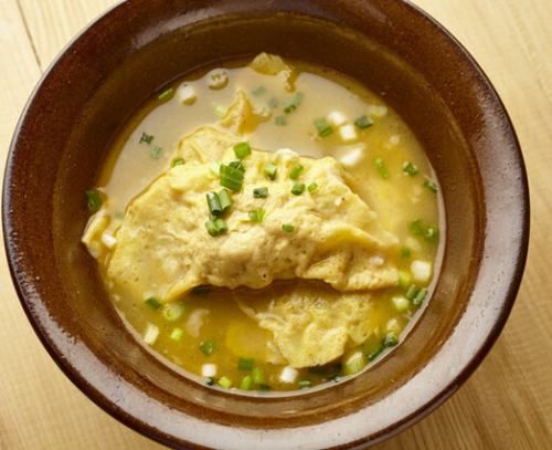 卵の皮のスープ餃子