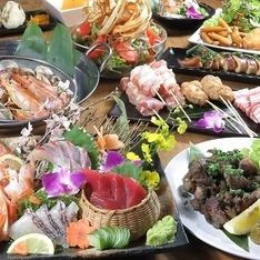 【季節のいいとコース】国産地鶏×季節の海鮮がコラボする 全9品 3H飲み放題付 5500円⇒4500円