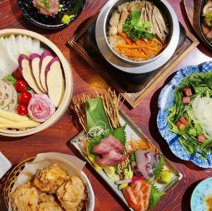 180飲み放題付【かっぱのごちそうコース】全10品⇒5000円(税込)