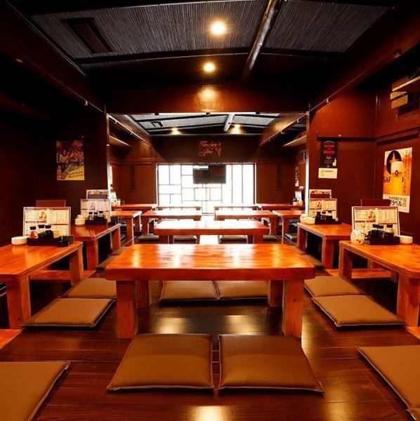A horigotatsu tatami room that can be used for various occasions.The entire floor can also be reserved. Please use it for various parties, girls' night outs, joint parties, circle drinks, and more!