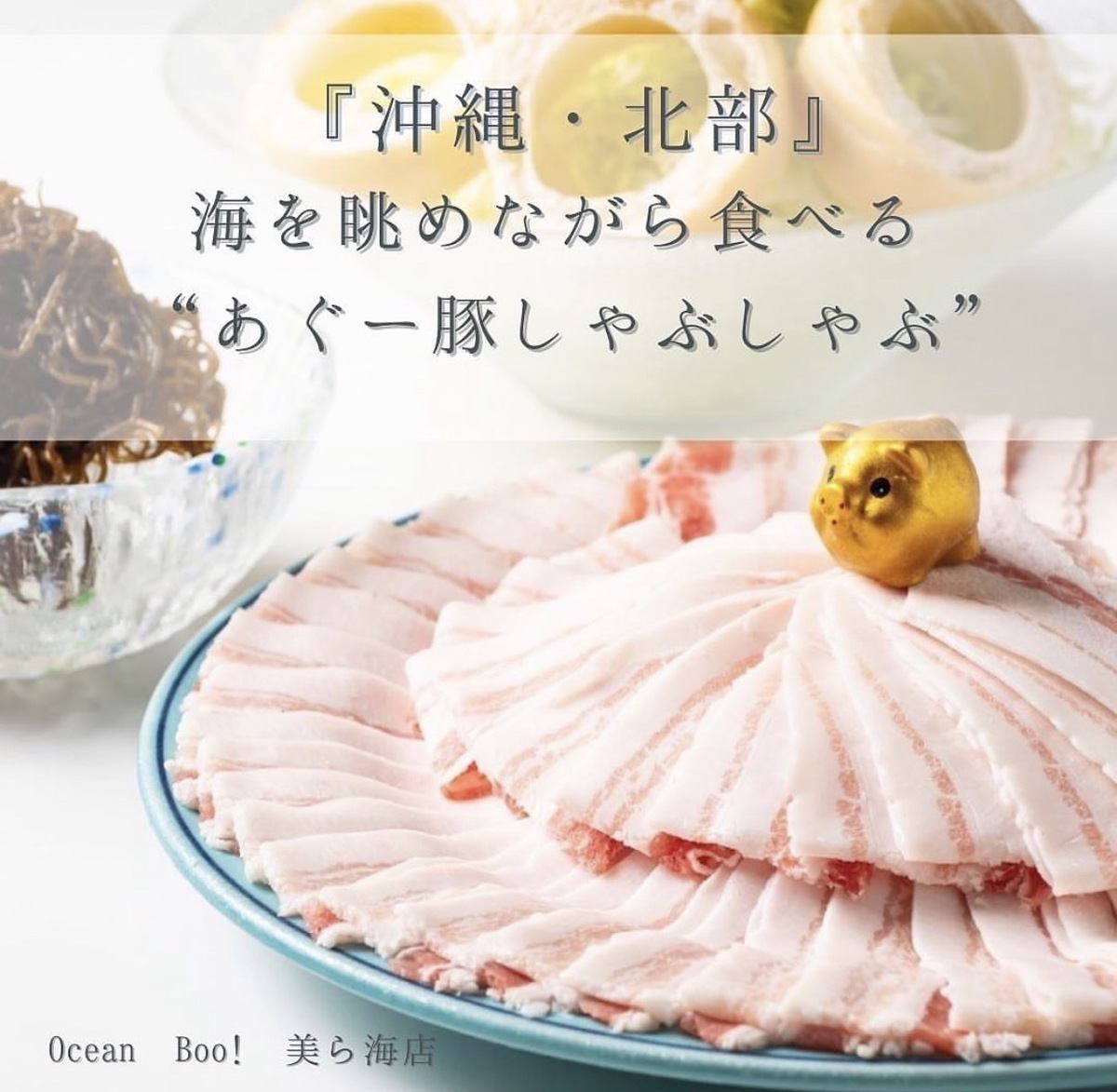 秘伝の自家製出汁で味わう、絶品あぐー豚しゃぶしゃぶ専門店！美ら海水族館すぐ近く