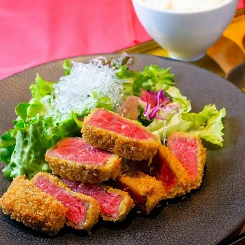 【1日限定5食】料理長気まぐれ　神戸牛　牛カツランチ【神戸牛厳選赤身膳】