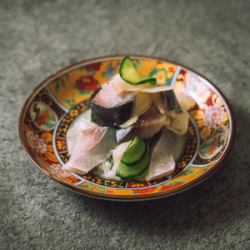 〆鯖ガリ