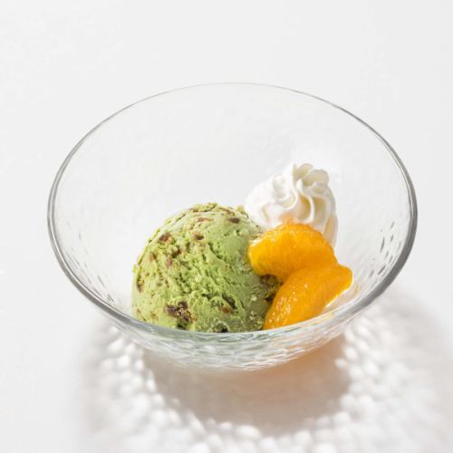 Karinto and Matcha Ice Cream