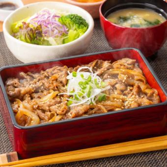 Domestic beef yakiniku rice bowl