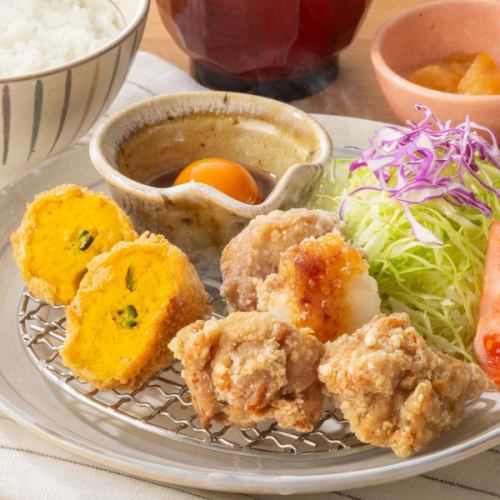 Ootoya Lunch Set (with rice, miso soup, pickles and Japanese dressing)