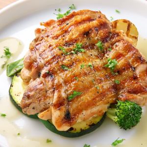 菜彩鷄もも肉の炭焼き 季節の野菜を添えて
