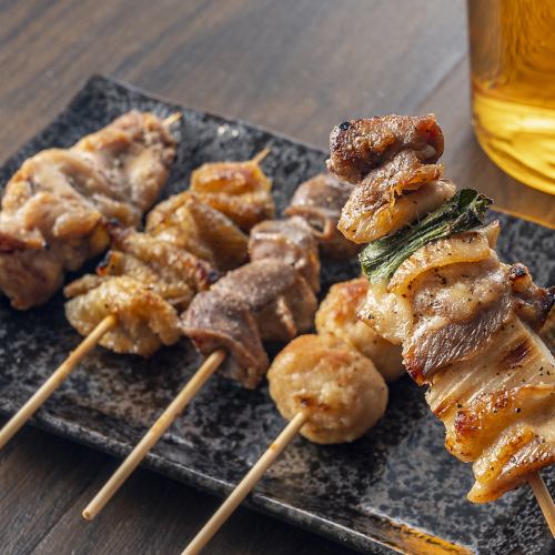 焼き鳥も食べ放題☆★ねぎま.もも.皮など..