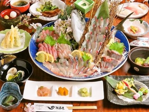 長崎の海の新鮮な活魚と四季を感じられる創作和食の人気店