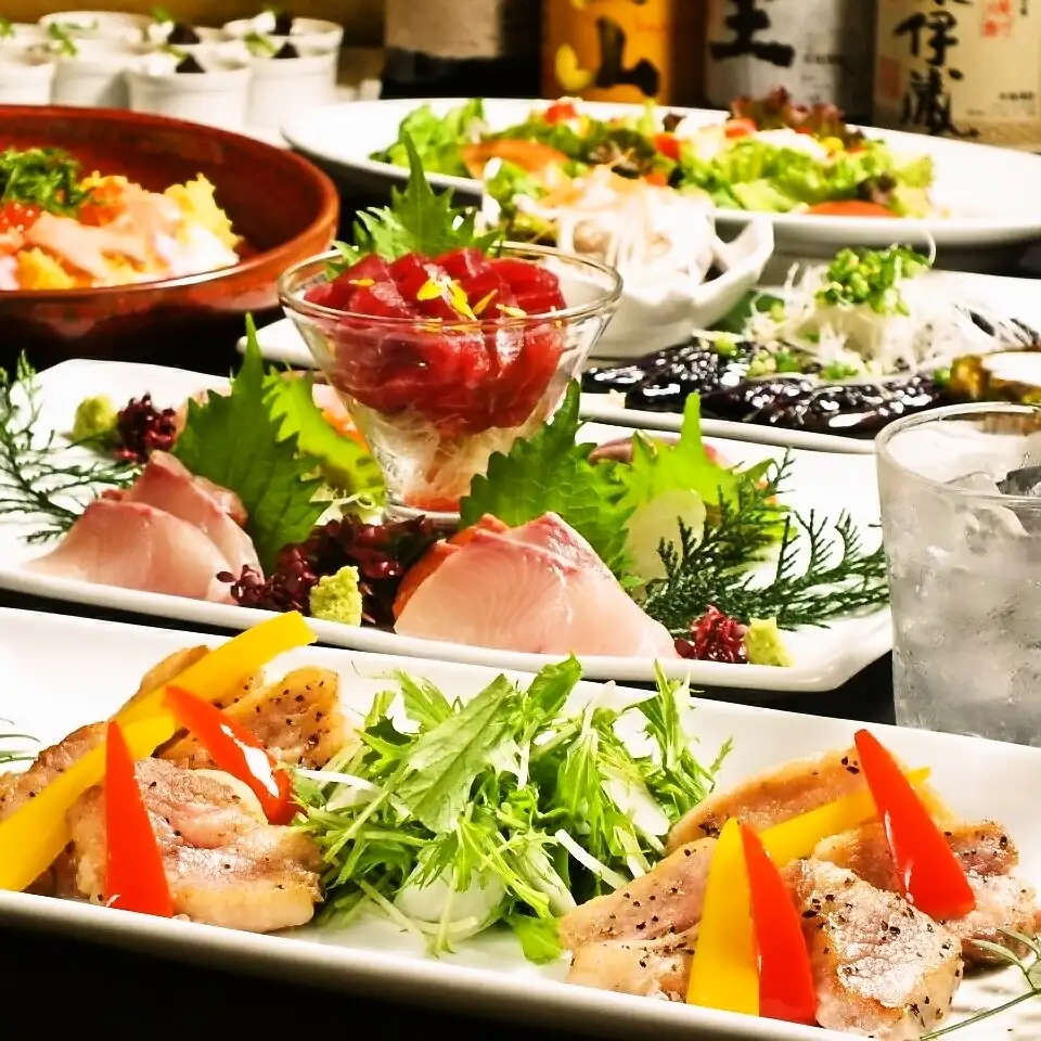 旬の海鮮や炙りを堪能！飲放付コースはご予算に応じて各種ご用意