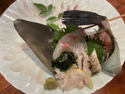 カワハギの姿造り
